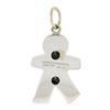 Image 5 : Bibigi 18k White Gold 0.55 ctw Pave Set Round Diamond Child Person Charm Pendant