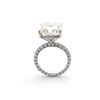 Image 5 : 9.37 ct. EGL USA Diamond Wedding Engagement Ring - 18KT White Gold