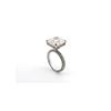 Image 6 : 9.37 ct. EGL USA Diamond Wedding Engagement Ring - 18KT White Gold