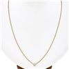 Image 6 : NEW 14k Rose Gold 0.15 ctw Round Light Champagne Diamond Solitaire Pendant & Cha