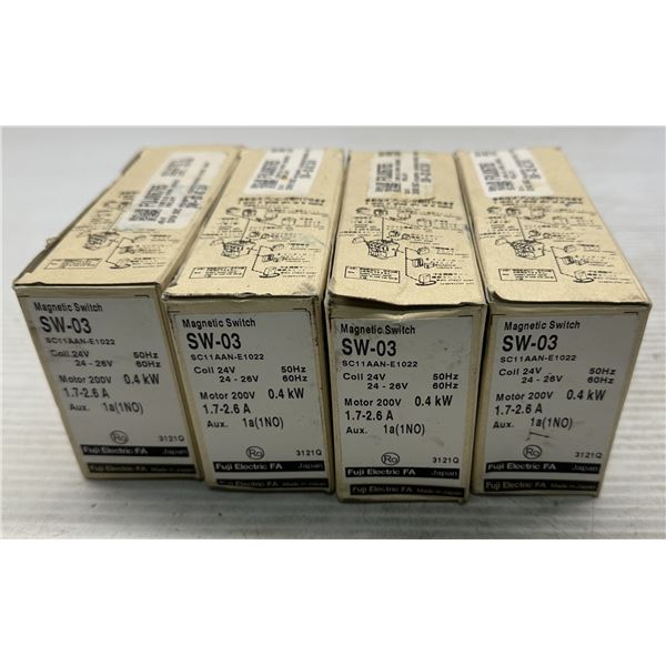 Lot of (4) Fuji #SC-03 Contactors