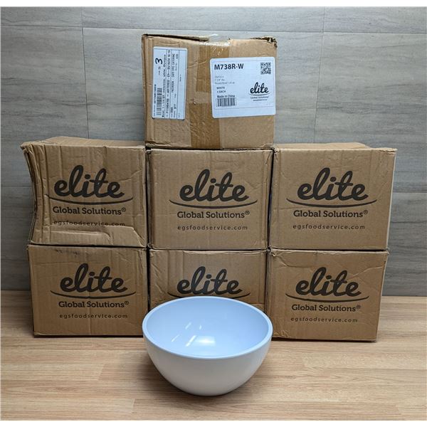 48oz Olympus White Round Melamine Bowls - Lot of 20 | L5R2