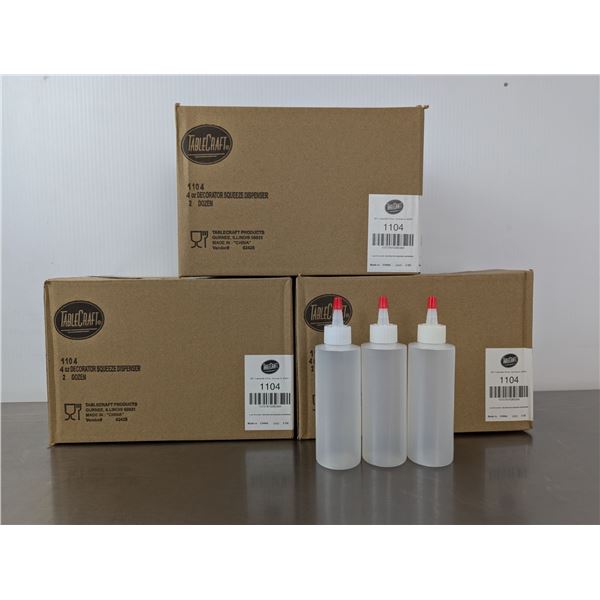 Tablecraft 4oz Chef Squeeze Dispensers - Lot of 72 (3 Cases) | CC8