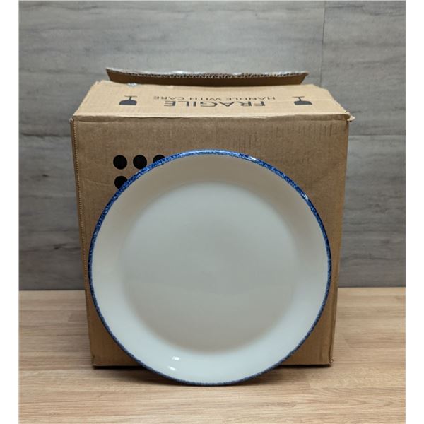 9" Blue Dapple Plates - Lot of 24 (1 Case) | L6CR2