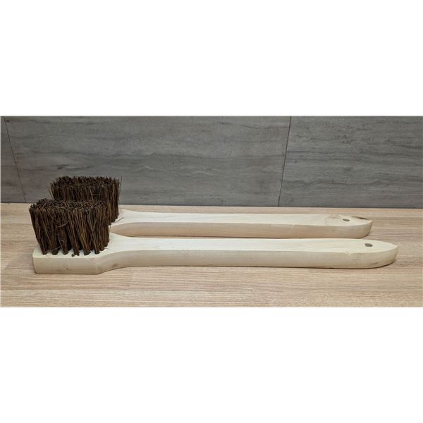 19" Wok Brushes With Wood Handles - Lot of 2 | Front 2
