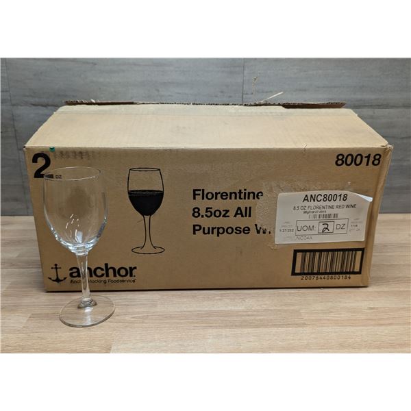 8-1/2oz Florentine Red Wine Glasses - Lot of 24 (1 Case) | L6CR1