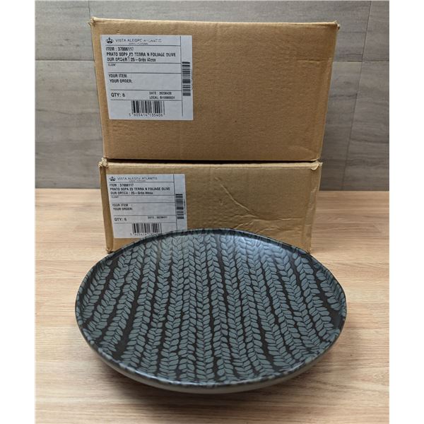 Vista Alegre 9" Dia Fliage Deep Plates - Lot of 12 (2 Cases) | Front B
