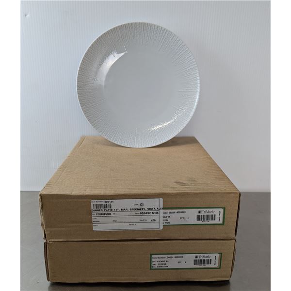 Vista Alegre 11" Mar Porcelain Dinner Plates - Lot of 8 (2 Cases) | RackJ