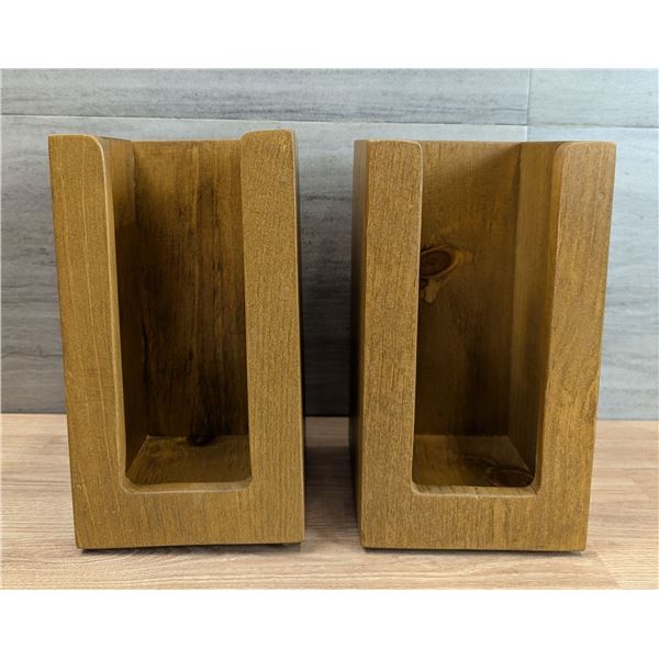 Madera Lid, Napkin & Cup Holders - Lot of 2 | Front B