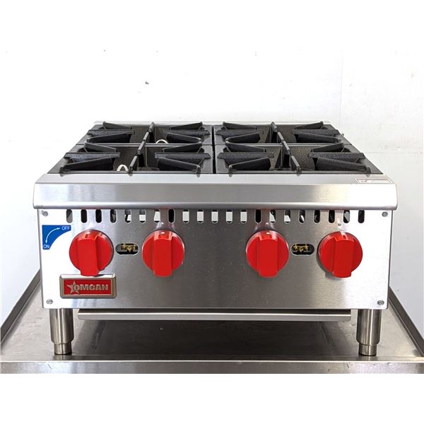 24" Countertop Gas Hot Plate with 4 Burners, Omcan 46001 | R7-3