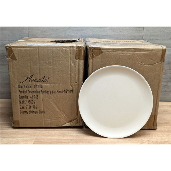 Arcata 8-1/2" Bamboo Fibre Plates, Sand - Lot of 96 |