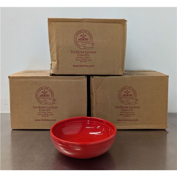 Fiesta 38oz Medium Bistro Bowls, Scarlet - Lot of 18 (3 Cases) | FtA