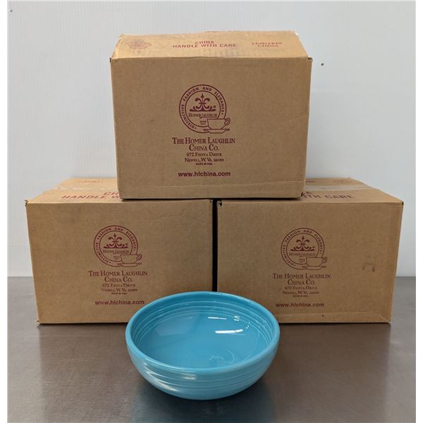 Fiesta 38oz Medium Bistro Bowls, Turquoise - Lot of 18 (3 Cases) | L7L2