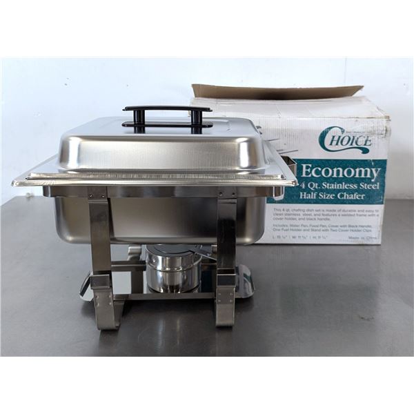 Choice Economy 4qt Half Size Stainless Steel Chafer | FTMC1