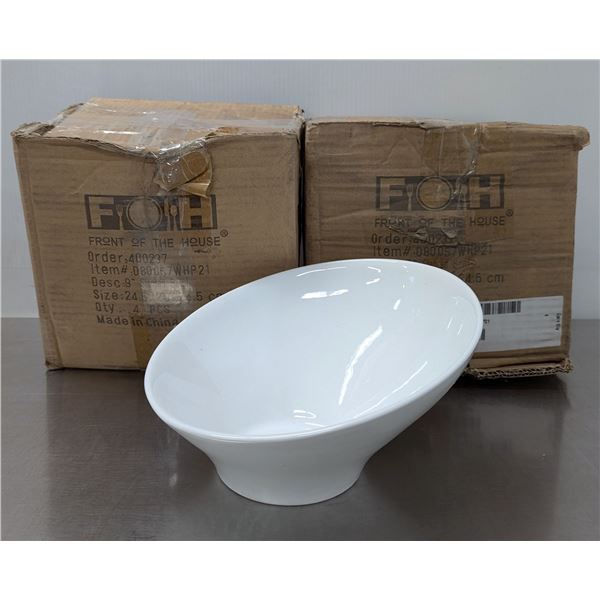 9" Slanted Bowls - Lot of 8 (2 Cases) | FtG