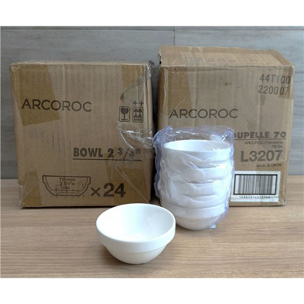 Arcoroc Appetizer 2-1/2oz Stackable Bowls - Lot of 48 (2 Cases) | R8-2/L3207