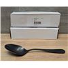 Image 1 : Vintage Black 8-1/8" Table/Serving Spoons - Lot of 24 (2 Boxes) | CC4/MB245