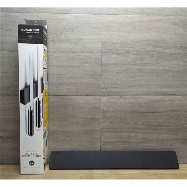 20" Magnetic Knife Holder, Composite Wood, Slate | Front G