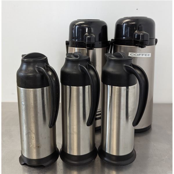 2.2L & 1.9L Airpots With 34oz Thermon Carafes - Lot of 5pcs | Pot-3/FtF