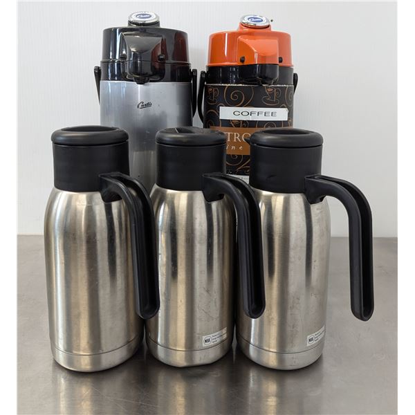 Curtis Airpots With 34oz Thermos Carafes - Lot of 5pcs | Pot-1/FTMC1