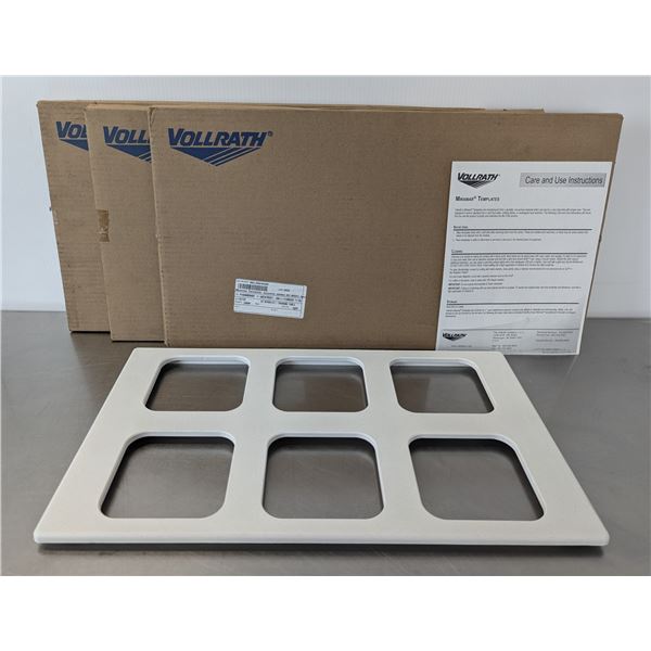 Vollrath Miramar 1/6 Size Pan Templates - Lot of 3 (3 Cases) | L8MC1