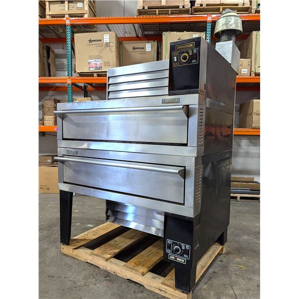 Garland G56PB Gas 63" Double Air Deck Pizza Ovens With Power Modules |