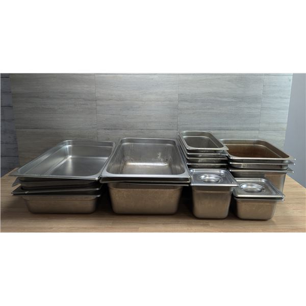 Various Sizes of Stainless Steel Inserts - Lot of 17pcs | Pans1/MR3-2