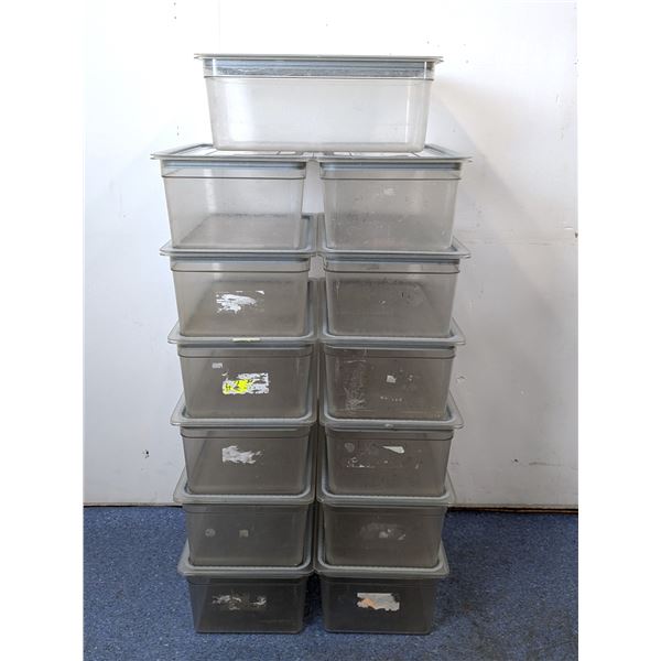 Full Size 8" Deep Polycarbonate Inserts With GripLid Covers - Set of 13 | Pans2/RackI