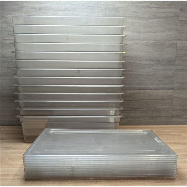 Full Size 6" Deep Polycarbonate Inserts With Lids - Set of 13 | Pans3/L3-1