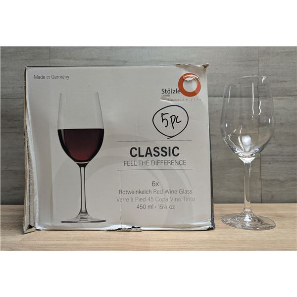 Stolzle Classic 15-1/4oz Red Wine Glasses - Lot of 5 | EC8