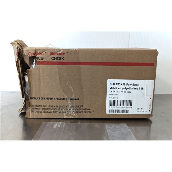 Gordon Choice 7" x 3 " x 16" Poly Bag - Lot of 500 ( 1 case ) | MM1