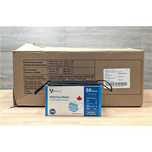 Med Care Adult Face Masks for Medical Use 50pc/box - Lot of 13 boxes | EC5