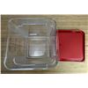Image 3 : 8qt Clear Food Storage Bins with Red Lids - Lot of 2 (4pcs) |