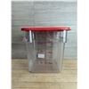 Image 4 : 8qt Clear Food Storage Bins with Red Lids - Lot of 2 (4pcs) |