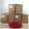 Image 1 : Oval Fast Food Baskets, Red - Lot of 108 (3 cases) | 496FR/EC-5