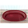 Image 2 : Oval Fast Food Baskets, Red - Lot of 108 (3 cases) | 496FR/EC-5
