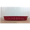 Image 3 : Oval Fast Food Baskets, Red - Lot of 108 (3 cases) | 496FR/EC-5