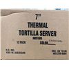 Image 6 : 7" Thermal Tortilla Servers, Charcoal - Lot of 12 (1 Case) | R2-2