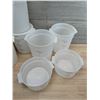 Image 4 : 2 & 4qt White Food Storage Containers - Lot of 18pcs | Pans11/MR3-2