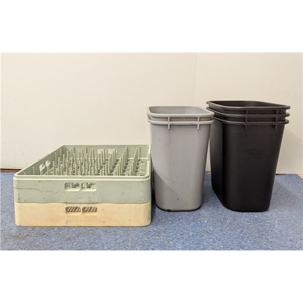 Rubbermaid Medium Wastebaskets & Dishwasher Racks | L3-3