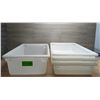 Image 1 : 13 & 8-3/4 Gallon Plastic Food Boxes - Lot of 4pcs | MR2-2