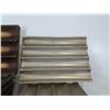 Image 3 : 18" x 26" 3 & 4 Pocket Long BaguettePerforated Pans - Lot of 20 | Ft