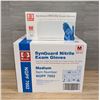Image 1 : Synguard Nitrile Powder Free Blue Exam Gloves, Size Medium - Lot of 1000 |