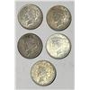 Image 1 : Peace Dollars, 1922-25, a group of 5