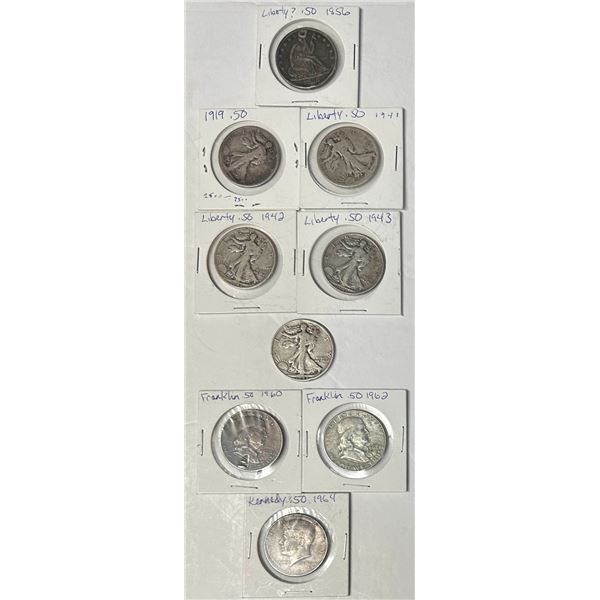 Silver Coins, 1899-1964, a group