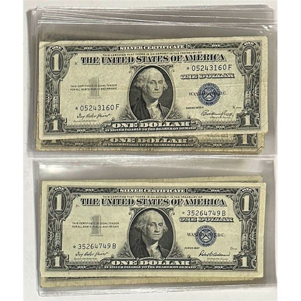 Silver Certificates, 1935 and 1957 Series, a group of 57