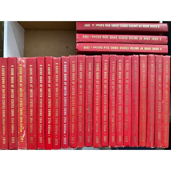 A Guide Book of U.S. Coins: a group of 24 Red Books