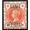 Image 1 : Great Britain, Army Official, 1896, Queen Victoria, ½d vermilion, "OFFICIAI" error