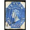Image 1 : Ceylon, 1859, Queen Victoria, 2s dull blue, imperf., Large Star watermark