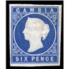 Image 1 : Gambia, 1874, Queen Victoria, Embossed, 6d deep blue, Crown CC watermark